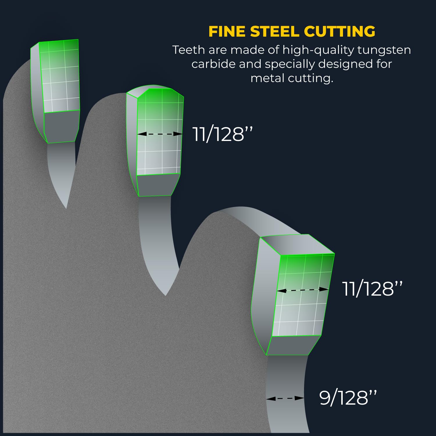 10" Circular Saw Blade - Chop Saw Blade for Steel & Aluminum - Metal Circular Saw Blade 60T TCT Blade for Circular Table Miter Cordless Saws 5/8 Inch Arbor No Heat Burr Free No Sparks GRAFF - Image 4