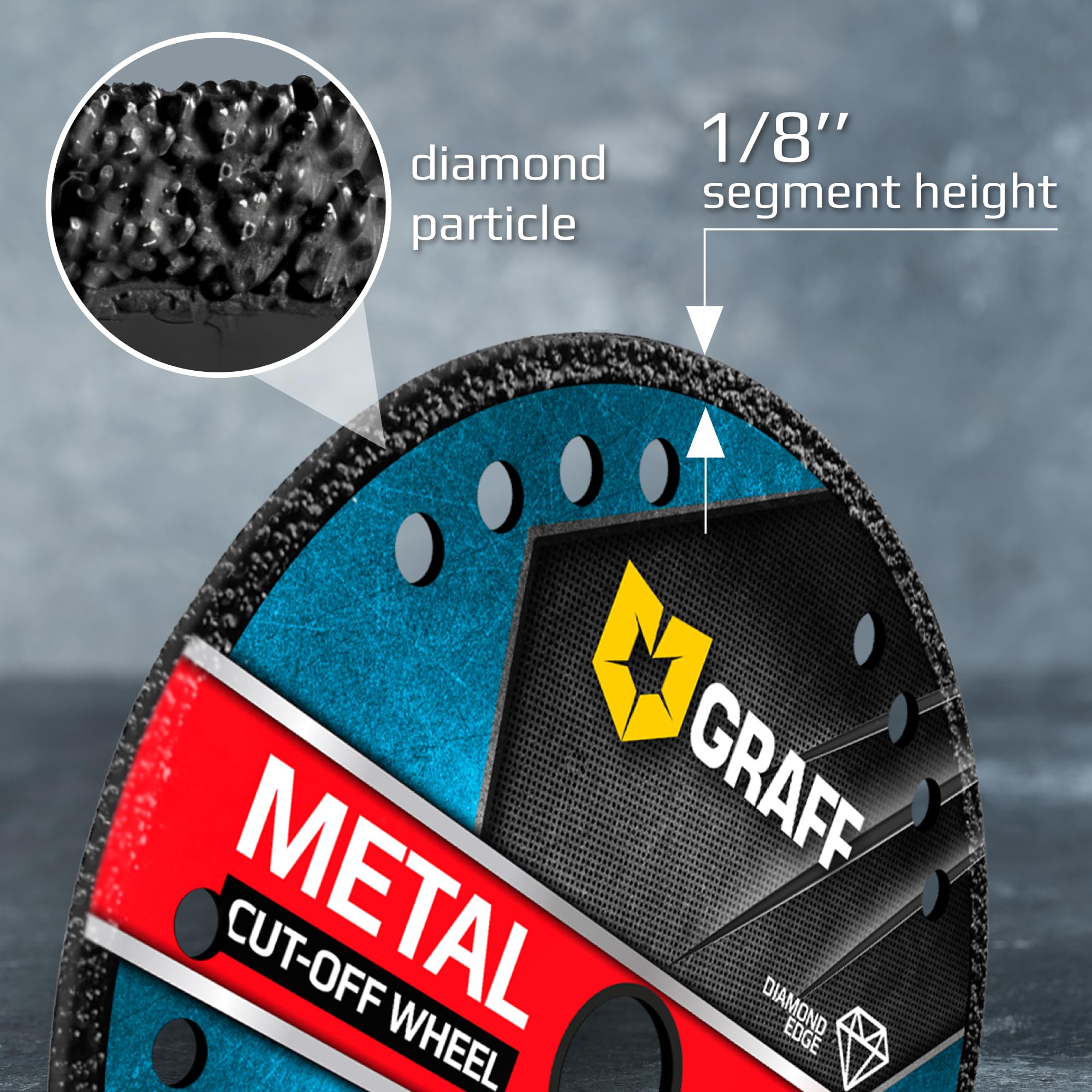 Cut Off Wheels 4 1/2 Inch for Metal and Steel – Diamond Metal Cutting Disc for Angle Grinder with 7/8 Inch Arbor – 100x Longer Wheel Life GRAFF Black - Image 4
