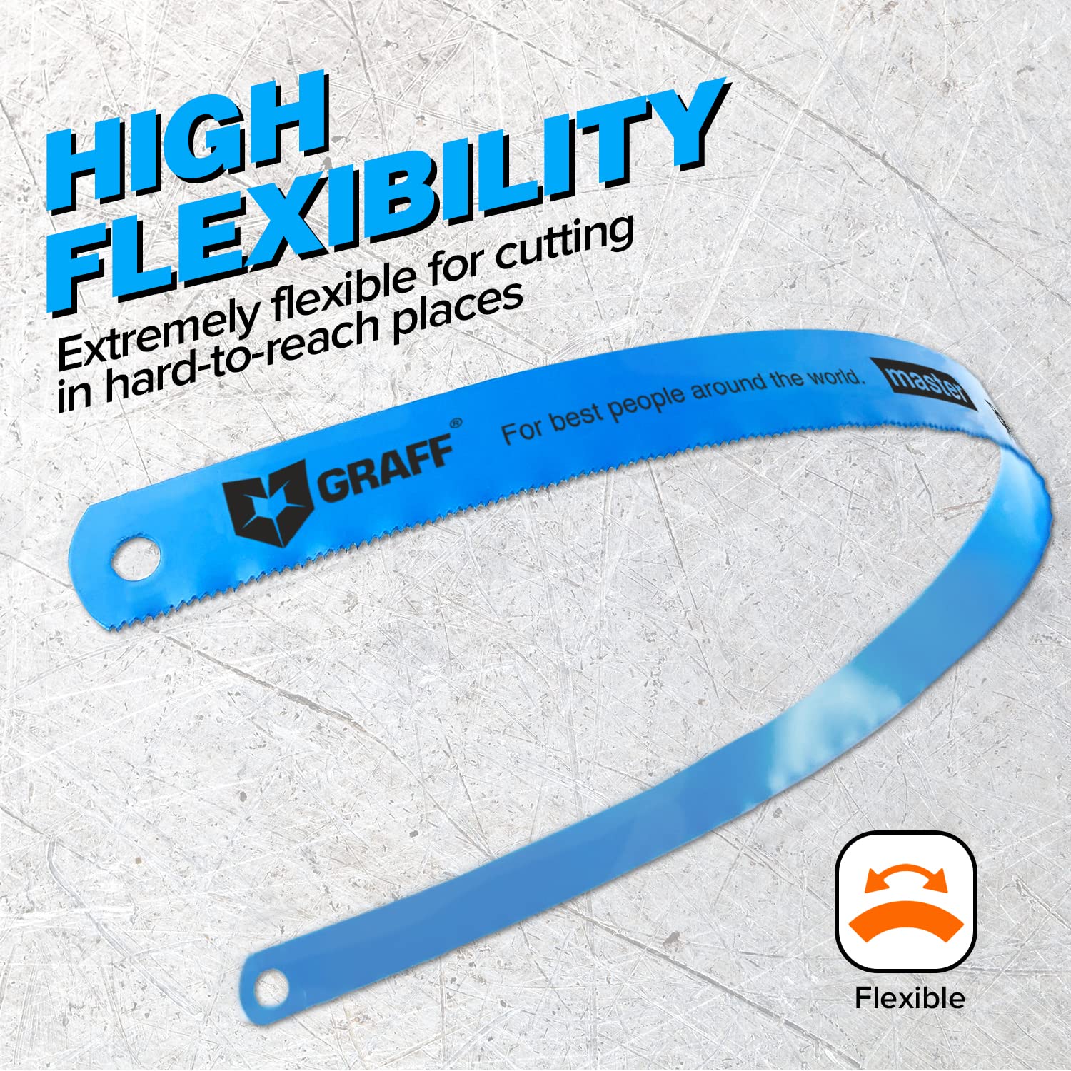 GRAFF Bi-Metal Molybdenum Hacksaw Blades 12 Inch for Metal and Steel Cutting 24 tpi - Handsaw Blades Replacement HSS - Image 6