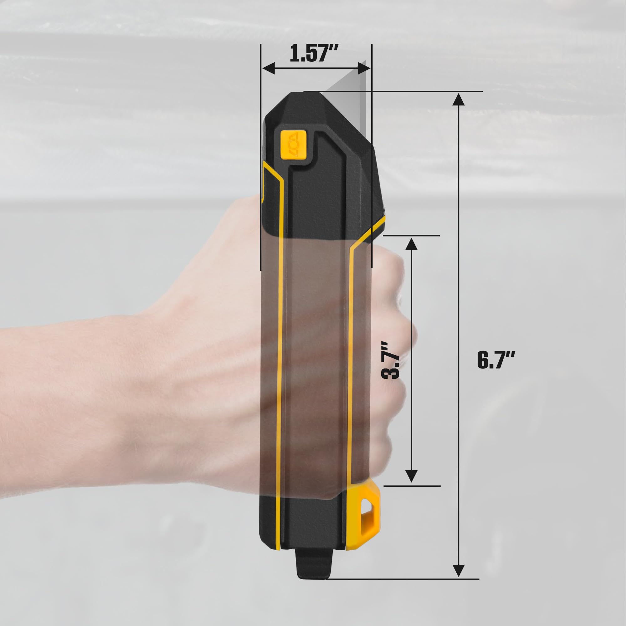 Scraper Utility Knife 4-in-1 Heavy Duty – Retractable Box Cutter, Folding Knife & Scraper Knife – SK5 Carbon Steel Trapezoidal Blades – Carpet & Drywall Cutter with 5 Extra Blades GRAFF - Image 6